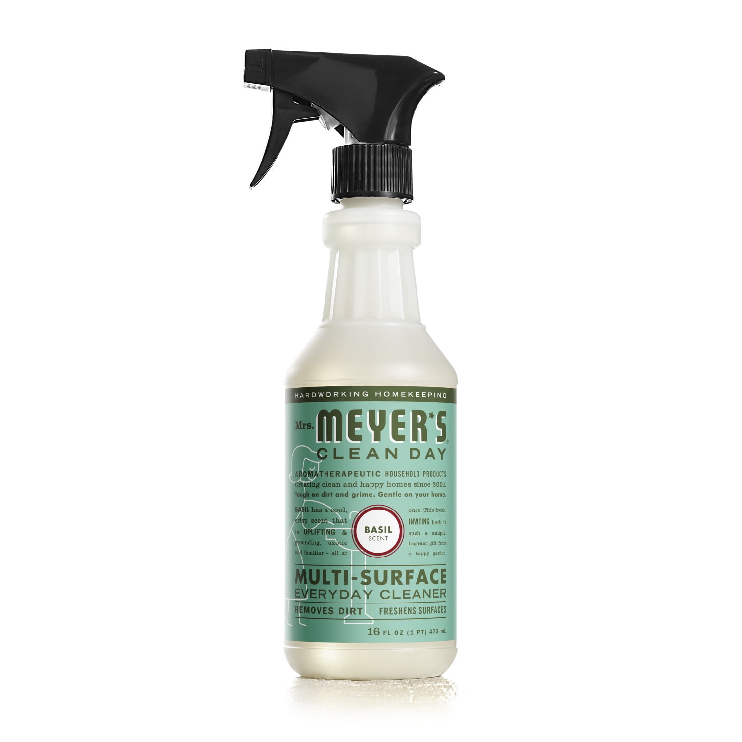 (3 pack) Mrs. Meyer's Clean Day Multi-Surface Everyday Cleaner, Basil Scent, 16 Fl Oz Bottle