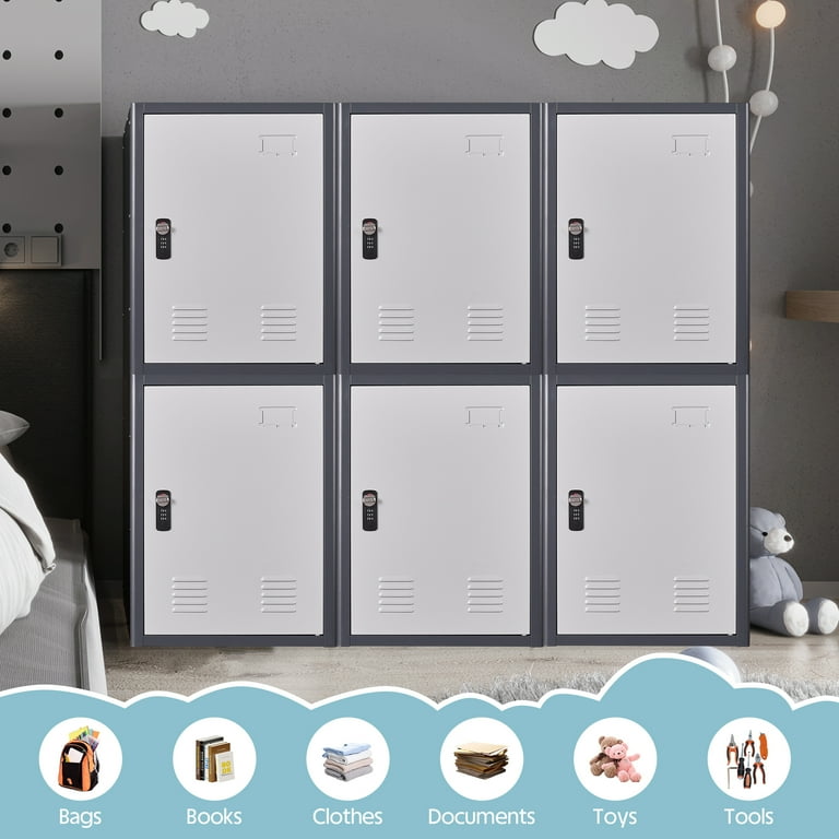 KAER, Locker Cabinet for Storage, 19.7 inch, Metal with Lock and