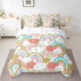 thumbnail image 2 of Feelyou Dreamy Rainbow Cloud Twin Bedding Sets 7-Piece, Kawaii Stars Starry Sky Bedding Comforter Set, Teens Kids Boys Girls Reversible Sheet Sets, Microfiber Bedroom Decor, 2 of 8