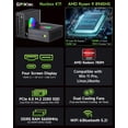 thumbnail image 3 of GMKtec Gaming PC, AMD Ryzen 9-8945HS(Up to 5.2GHz), 32GB RAM 512GB SSD, Mini Desktop Computer, Dual NIC 2.5GbE LAN, HDMI/Oculink/USB4x2, NucBox K11, 3 of 11
