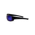thumbnail image 3 of Locs Mens Rectangular Warp Gangster Cholo Sunglasses Black Teal Mirror, 3 of 4