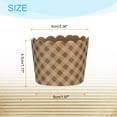thumbnail image 2 of 50Pcs Paper Baking Cups Small Brown Kraft Paper Muffins Liners Cupcake Bulk Wrappers Plaid, 2 of 5