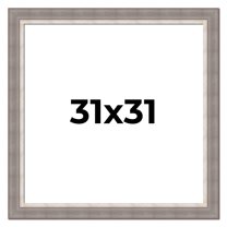 31x31 Frame Grey Real Wood Picture Frame Width 2.75 Inches | Interior Frame Depth 0.5 Inches |