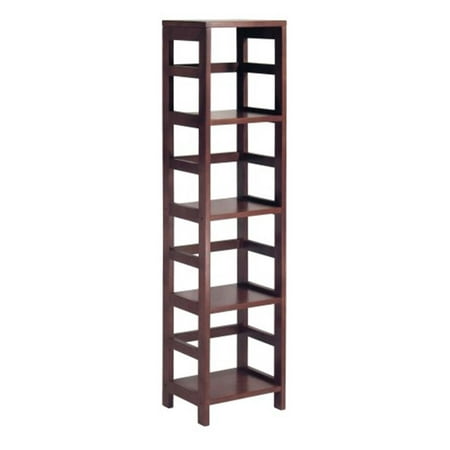 Ghp 13 5 X11 2 X55 Dark Espresso Wood 4 Shelf Narrow Ladder Style