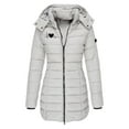 thumbnail image 1 of Fankiway Veste Décontractée à Manches Longues pour Femmes avec Capuche et Petit Imprimé Gris TG, 1 of 4