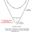 thumbnail image 5 of KeyStyle Layered Heart Initial Necklace for Women Stainless Steel Layered Ball Link Chains Alphabet Letter Necklaces Birthday Valentines Jewelry Gifts for Girlfriends Wife, 5 of 10