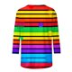 thumbnail image 5 of Xuyuer Womens Valentine T Shirts Love Heart Printed Graphic Tee Tops Spring Shirts Halloween Round Neck 3/4 Length Sleeve Graphic Tee Tops Fashion Casual Printed T-Shirt Top, 5 of 6
