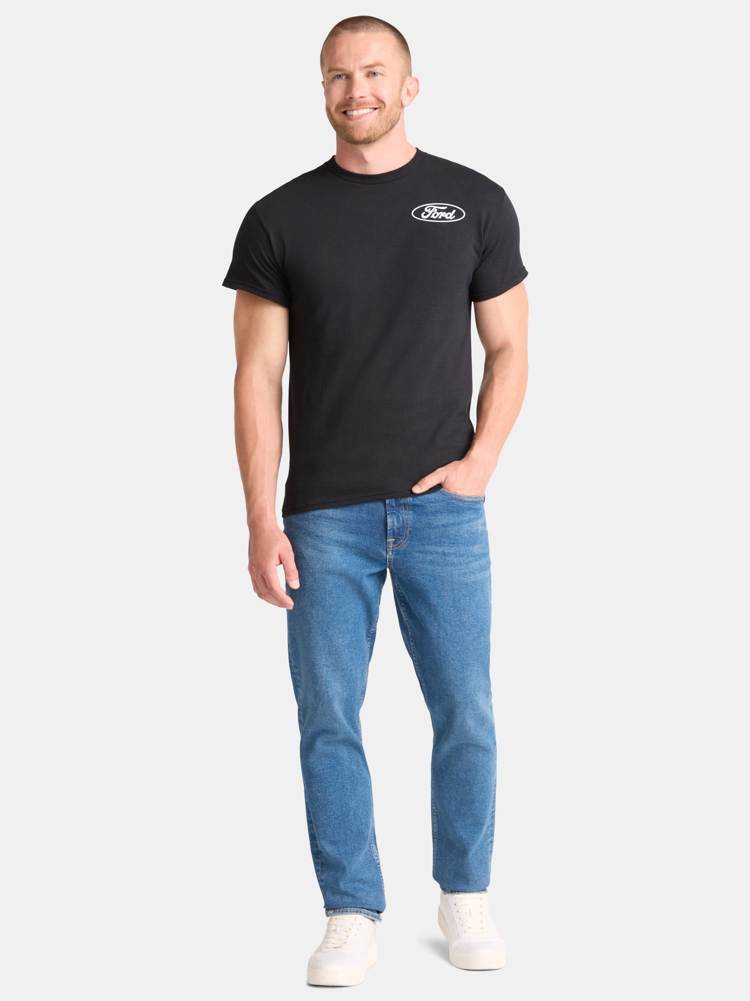 Ford Bronco Men's and Big Men's Cotton Graphic Tee, Sizes S-3XL