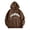 Brown*, variant on Women's Pullover Hoodie California Los Angeles Letter Print Kangaroo Pocket Drawstring Oversized Sweatshirt Black