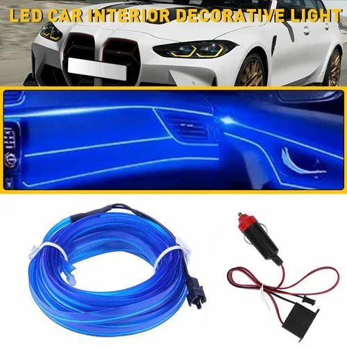 Led Auto Car Interior Decor Wire Atmosphere Strip Light Lamp Accessories Blue