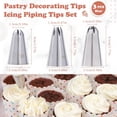 thumbnail image 2 of GFDYREE Piping Tips Set of 3, Star Pastry Decorating Tips Icing Piping Tips Set Frosting Icing Tips Cupcake Decorating Tip Set Kit Frosting Tip Nozzle 1M Open Star Piping Tip Closed Star Dec, 2 of 7