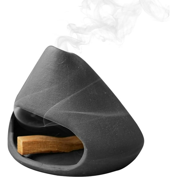 CATPAN Palo Santo Holder Ceramic Incense Burner Holder Sage Holder for Burning, Ash Catcher Mini Chiminea Unique Home Decor for Meditation/Yoga (Red)