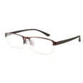 thumbnail image 4 of Half Frame PHOTOCHROMIC Rectangle Brown Reading Glasses 3.50 for Men, Half Rimless Presbyopic Glasses Outdoor Metal Sunglasses Readers +3.50 UV, 4 of 6