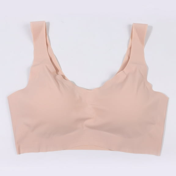VISALY Womens Bralettes wireless bras Womens Bra Compression High Support Bra For Women's Every Day Wear Exercise Bra Push Up Bra Seamless Bras For Women Comfortable Bras For Women Beige L