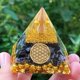 thumbnail image 2 of Pirámide de orgonita, amatista, peridoto, energía de cristal curativo, artesanías de orgón (F) Tmvgtek Oficina Multiescena Multifunción, 2 of 9