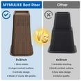 thumbnail image 7 of MQHUAYU 11 Inch Heavy Duty Furniture Bed Risers,4-Piece Square-Trapezoidal Dark Brown, Supports High Weight Capacity, Set for Sofa, Bed, Wardrobe, Table, 7 of 7