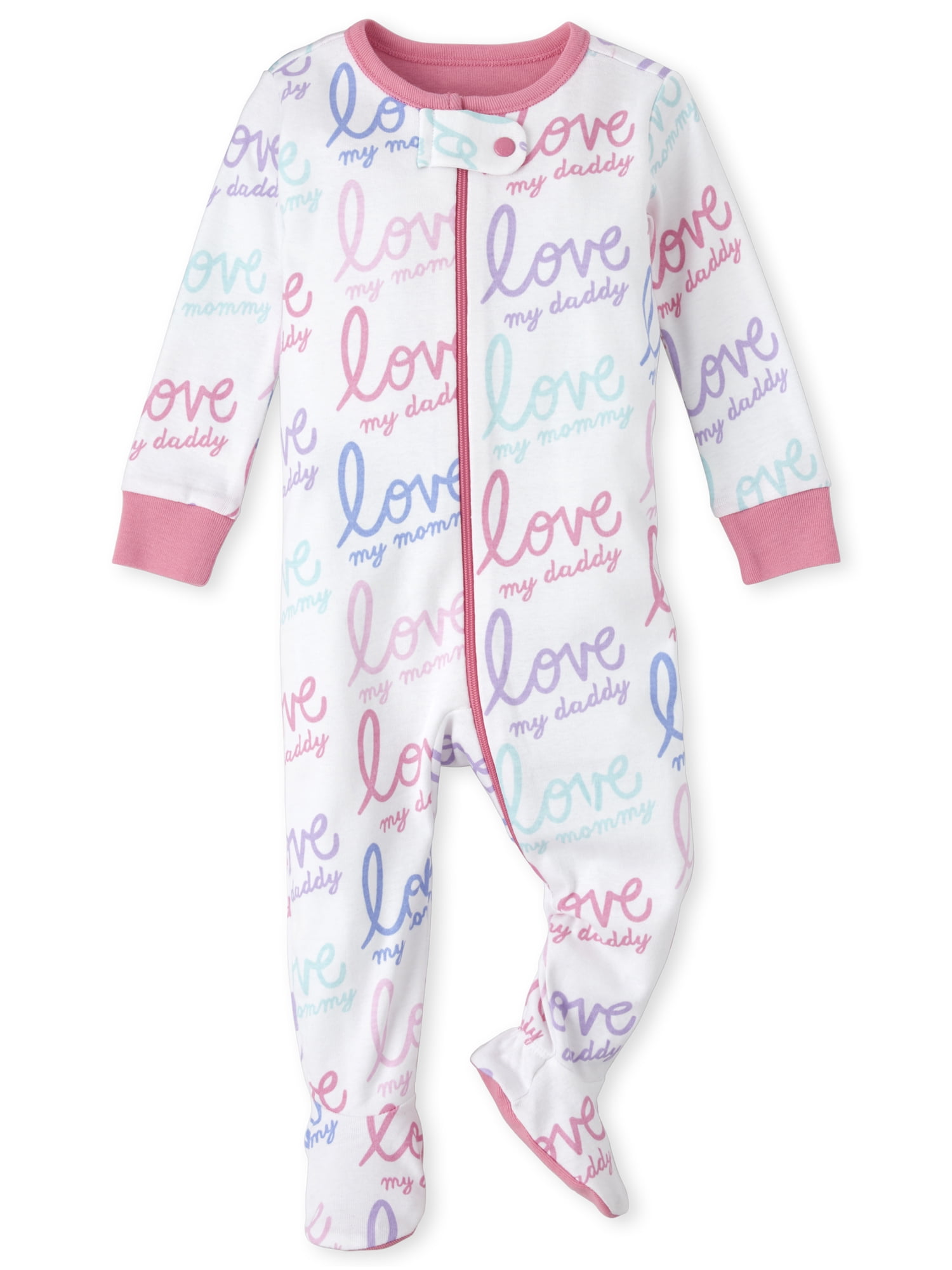 The Childrens Place Baby Girls Printed Pajama Stretchies