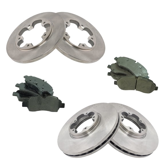 TRQ Front & Rear Premium Posi Ceramic Disc Brake Pads & Rotors for T150 T250 BKA19639