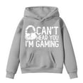 thumbnail image 4 of Gelikeya Funny Can't Hear You I'm Gaming Hoodies for Girls Cute Casual Sweatshirt Long Sleeve Pullover Shirts 3-12Y (Grey, 5-6 Years), 4 of 5