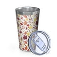 thumbnail image 2 of 16oz Tumblers Autumn Fall Leaves Pattern Stainless Steel Vacuum Insulated Double Wall Travel Tumbler Cups Mug with Lid and Straw,Cleaning Brush for Coffee,Tea, 2 of 4
