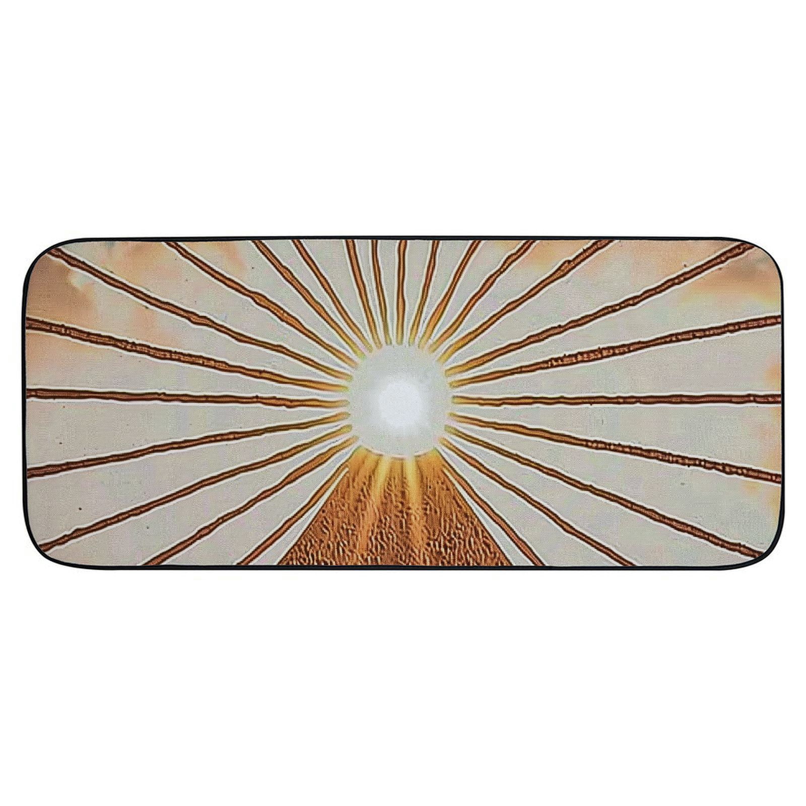 PHYHOO Abstract Sun Sunset Sunshine Waterproof Door Mat Outdoor Entrance Non-Slip Doormat for Bohemian Home Front Door Porch Outdoor Indoor Decorations 19.68*47.24 in