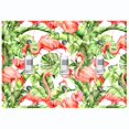 thumbnail image 1 of Metal Light Switch Plate Outlet Cover Tropical Pink Flamingo Flower Leaves White FGO002, 1 of 13