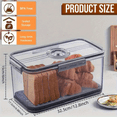 JINZHSF Durable Airtight PET Plastic Bread Box for Homemade Bread