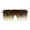 Tortoise Brown, variant on Oversized Flat Top Half Rim Mono Shield Minimalist Sunglasses All Black