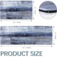 thumbnail image 2 of Anti Fatigue Kitchen Mat - Set of 2 - Blue and Marble Design Comfort Mats - Cushioned, Non Slip Floor Mat, 2 of 6