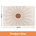 thumbnail image 4 of Colorful Boho Bathroom Rug with Retro Sun Design - Non-Slip, Half Circle, Water Absorbent Fiber, Semi Round Rainbow Bath Mat, Perfect for Any Shower Room, 20x32 inch, 4 of 5