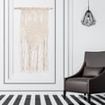 thumbnail image 2 of Tapiz colgante tejido bohemio artesanal, decoración artística con borlas, decoración de pared, 2 of 8