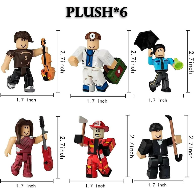 6 Pcs Roblox Toys Mini Action Figures Set, Dessert Table