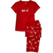 Angle View: Secret Treasures - Women's Love Sleep Tee and Pajama Pants