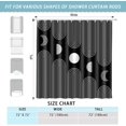 thumbnail image 6 of Boho Shower Curtains for Bathroom Mid Century Minimalist Abstract Aesthetic Modern Bathroom Decor Curtain Machine Washable Waterproof Fabric with 12 Hooks (Black Minimalist, 72" x 72"), 6 of 6