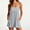 Gray, variant on Women's 2026 Summer Spaghetti Strap Romper, Gathered Empire Waist Pocket Sleeveless Casual Short Jumpsuit for Tennis Golf Daily Streetwear