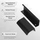 thumbnail image 5 of 10Pcs Modern Finger Edge Pulls, 80mm/2.7Inch Aluminum Hidden Tab Pull Handles Silver Concealed Finge, 5 of 5