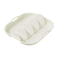 thumbnail image 3 of deevoka Taco Holder Plate Reusable Holds up to 4 Tacos Non Slip with Handles Platter White, 3 of 9