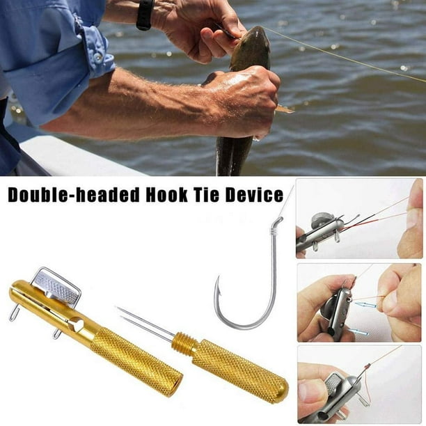 Hongchun Fishing Line Hook Fishing Knot Tying Tool Tie Fast, Metal