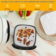 thumbnail image 5 of Uxcell 400pcs Air Fryer Liners 6.3 Inch Round Bamboo Steamer Liners with Holes Non-Stick Perforated Parchment Paper Sheets Disposable Steamer Paper for Air Fryers Steaming Basket, White, 5 of 7