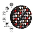 thumbnail image 4 of Naloa Houndstooth Green Red PVC Leather Spare Tire Wheel Cover for Car Truck SUV Camper Trailer Universal Fit many size17 inch, 4 of 6
