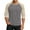 Gray, variant on Men's Long Sleeve Round Neck Contrast Color Raglan Three Quarter Sleeve T-Shirt Top for Spring Fall Athleisure,Black,L