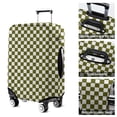 thumbnail image 4 of Olive Green and White Checkerboard Pattern Luggage Cover Fashion Suitcase Cover Baggage Covers Fit 25-28 Inch Luggage (Go Travel), 4 of 4