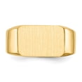 thumbnail image 4 of Auriga Fine Jewelry 14K Yellow Gold 10.0x15.0 mm Closed Back Signet Ring for Men Size 10, 4 of 6