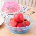 thumbnail image 4 of Microwave Splatter Cover Vented For Food,Microwave Plate Cover Splatter Guard Kitchen Gadget For Fruit Vegetables Microwave Plate Cover Clear Microwave Splatter Cover (Pink, 22.5cm), 4 of 7