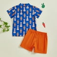 thumbnail image 5 of Baby Boy Outfits Toddler Clothes Child Kids Summer Cotton Soft Print Short Sleeved Running Suit 6M 12M 18M 24M 3T 4T T Shirt and Shorts T-Shirt with Solid 2Pcs Outfit 2-Piece Set, 5 of 9