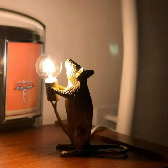 Mouse Desk Lamp Led Bedside Table Lamp Is Suitable For Home Bedroom Art Deco Decoration (3 Gold)