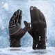 thumbnail image 4 of Guantes de invierno, guantes calefactados, guantes para la nieve, guantes para motocicleta, guantes de trabajo, guantes de esquí para niñas, guantes impermeables y cálidos, guantes de gamuza, L, gri, 4 of 5