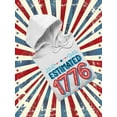 thumbnail image 3 of Estimated 1776 Cartoon Banner Hoodie Women -Image by Shutterstock, Female 4X-Large, 3 of 4