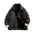 thumbnail image 4 of Jacket for Men Diagonal Graphic Lapel Button Down Casual Classic Outerwear, 4 of 4