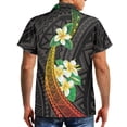 thumbnail image 3 of Uorisanigo Polynesian Hibiscus Matching Couple Outfits Men's Button Down Shirt Plus Size Lummer Beach Shirts and Womens Sleeveless Dress Flowy Hawaiian Vacation Sundress, 3 of 7